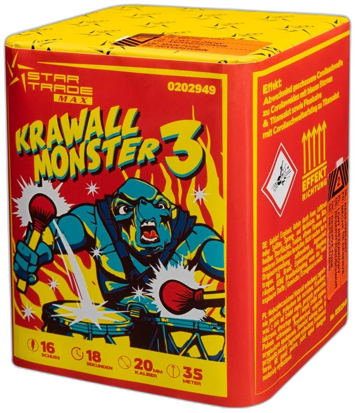 Krawallmonster 3 — Batterien — von Startrade — Silvester-Feuerwerk kaufen bei stopine