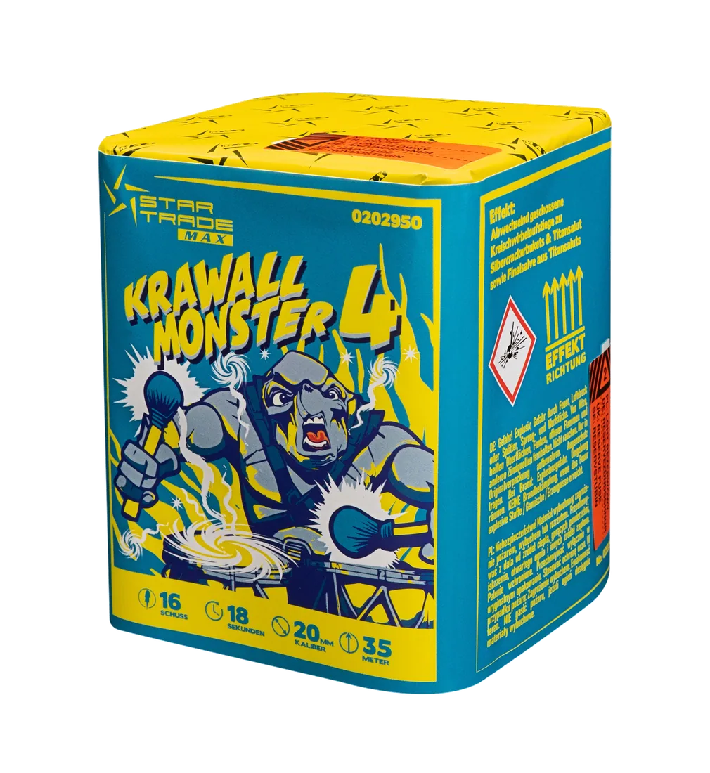 Krawallmonster 4 — Batterien — von Startrade — Silvester-Feuerwerk kaufen bei stopine