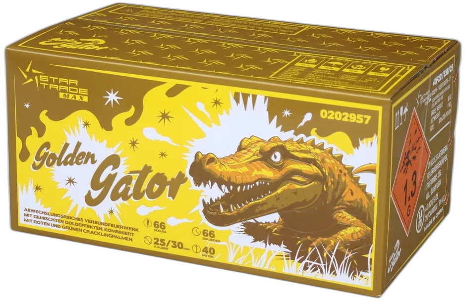Golden Gator — Verbundfeuerwerk — von Startrade — Silvester-Feuerwerk kaufen bei stopine