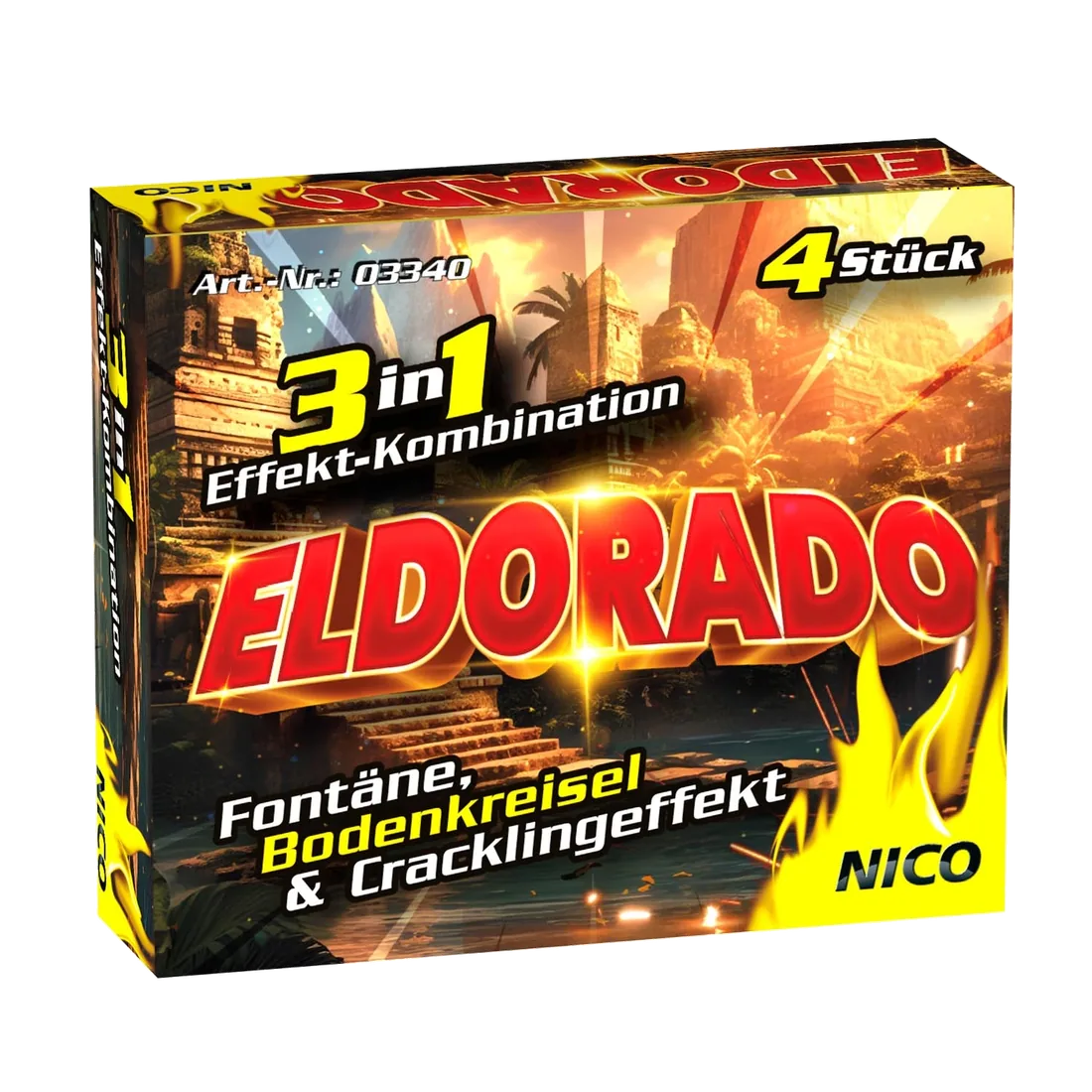 Eldorado, 4er-Schtl. — Fontänen & Vulkane — von NICO — Silvester-Feuerwerk kaufen bei stopine