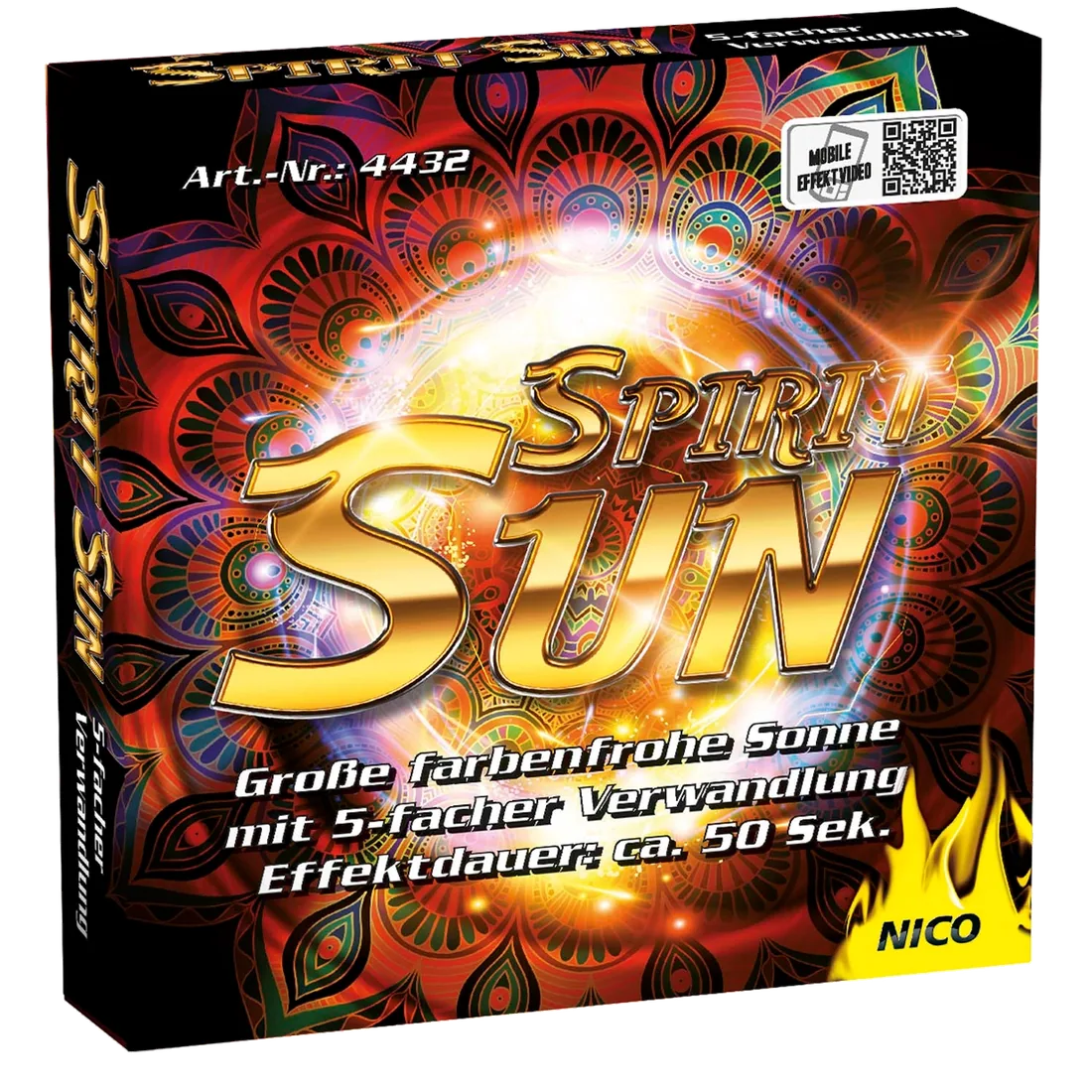 Spirit Sun, Effekt-Sonne — Fontänen & Vulkane — von NICO — Silvester-Feuerwerk kaufen bei stopine