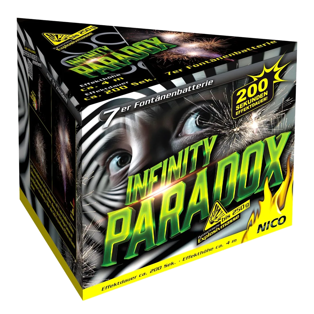 Infinity Paradox, 7er-Fontänenbatterie — Fontänen & Vulkane — von NICO — Silvester-Feuerwerk kaufen bei stopine