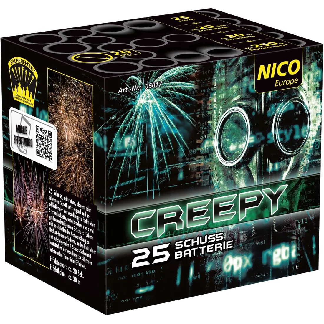 Creepy, 25 Schuss — Batterien — von NICO — Silvester-Feuerwerk kaufen bei stopine