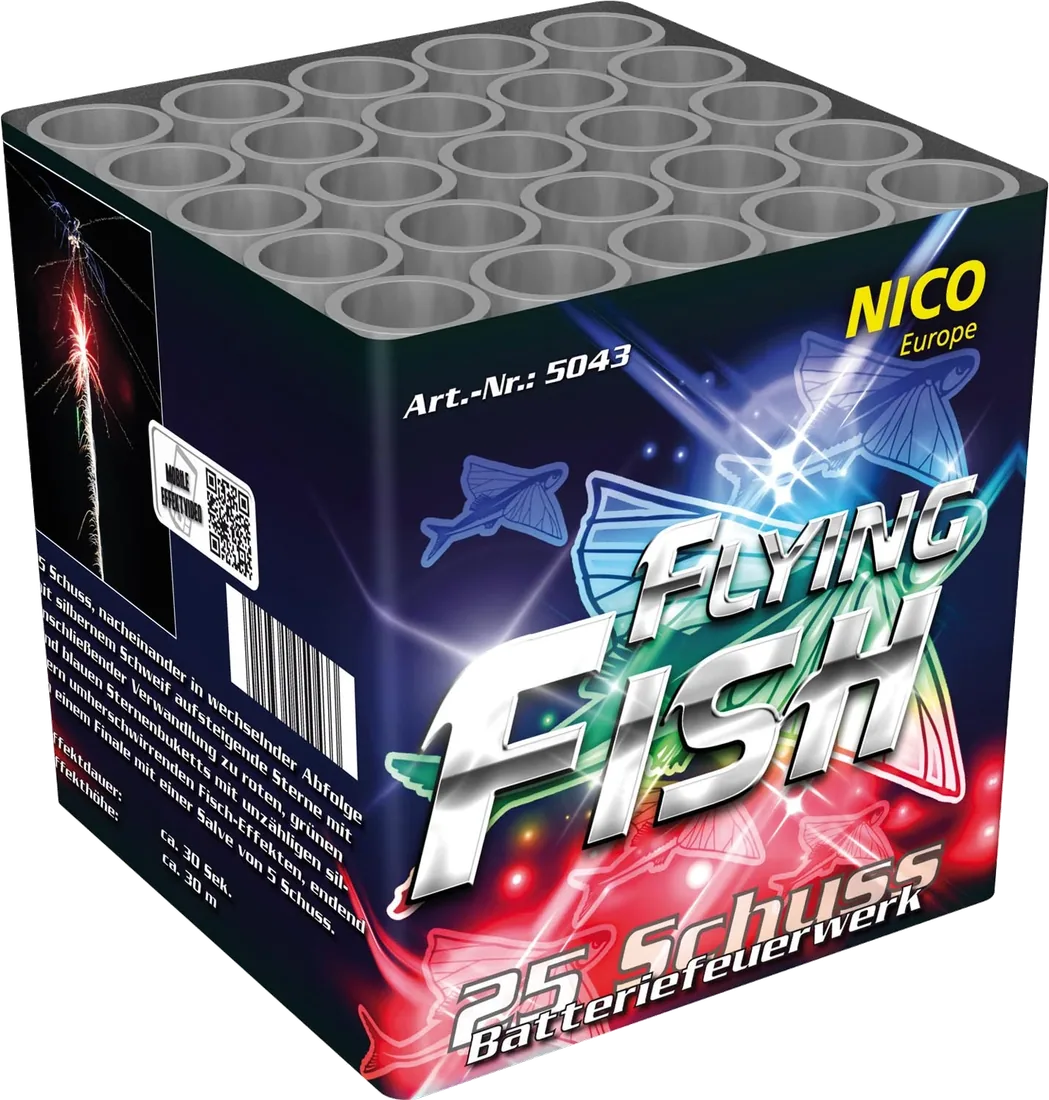 Flying Fish, 25 Schuss — Batterien — von NICO — Silvester-Feuerwerk kaufen bei stopine
