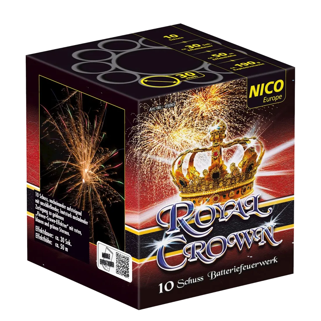 Royal Crown, 10 Schuss — Batterien — von NICO — Silvester-Feuerwerk kaufen bei stopine