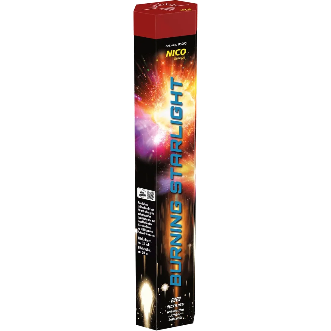 Burning Starlight, 80 Schuss — Fontänen & Vulkane — von NICO — Silvester-Feuerwerk kaufen bei stopine