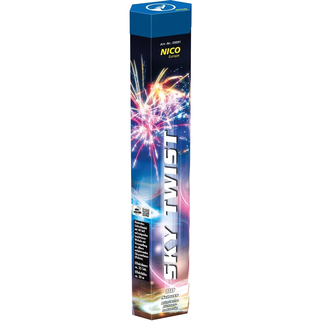 Sky Twist, 80 Schuss — Fontänen & Vulkane — von NICO — Silvester-Feuerwerk kaufen bei stopine