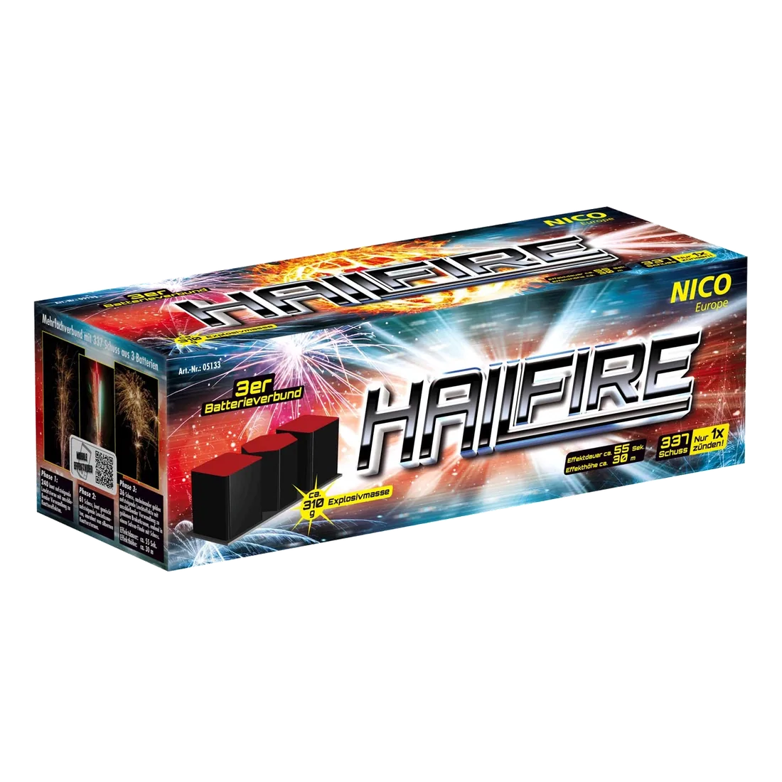 Hailfire, 337 Schuss — Batterien — von NICO — Silvester-Feuerwerk kaufen bei stopine