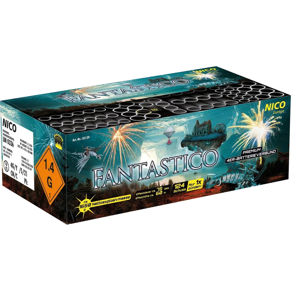 Fantastico, 124 Schuss — Batterien — von NICO — Silvester-Feuerwerk kaufen bei stopine