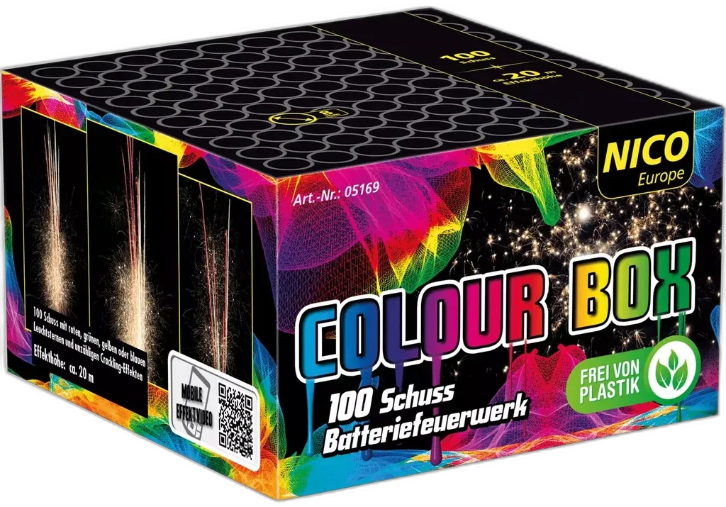 Colour Box, 100 Schuss — Batterien — von NICO — Silvester-Feuerwerk kaufen bei stopine
