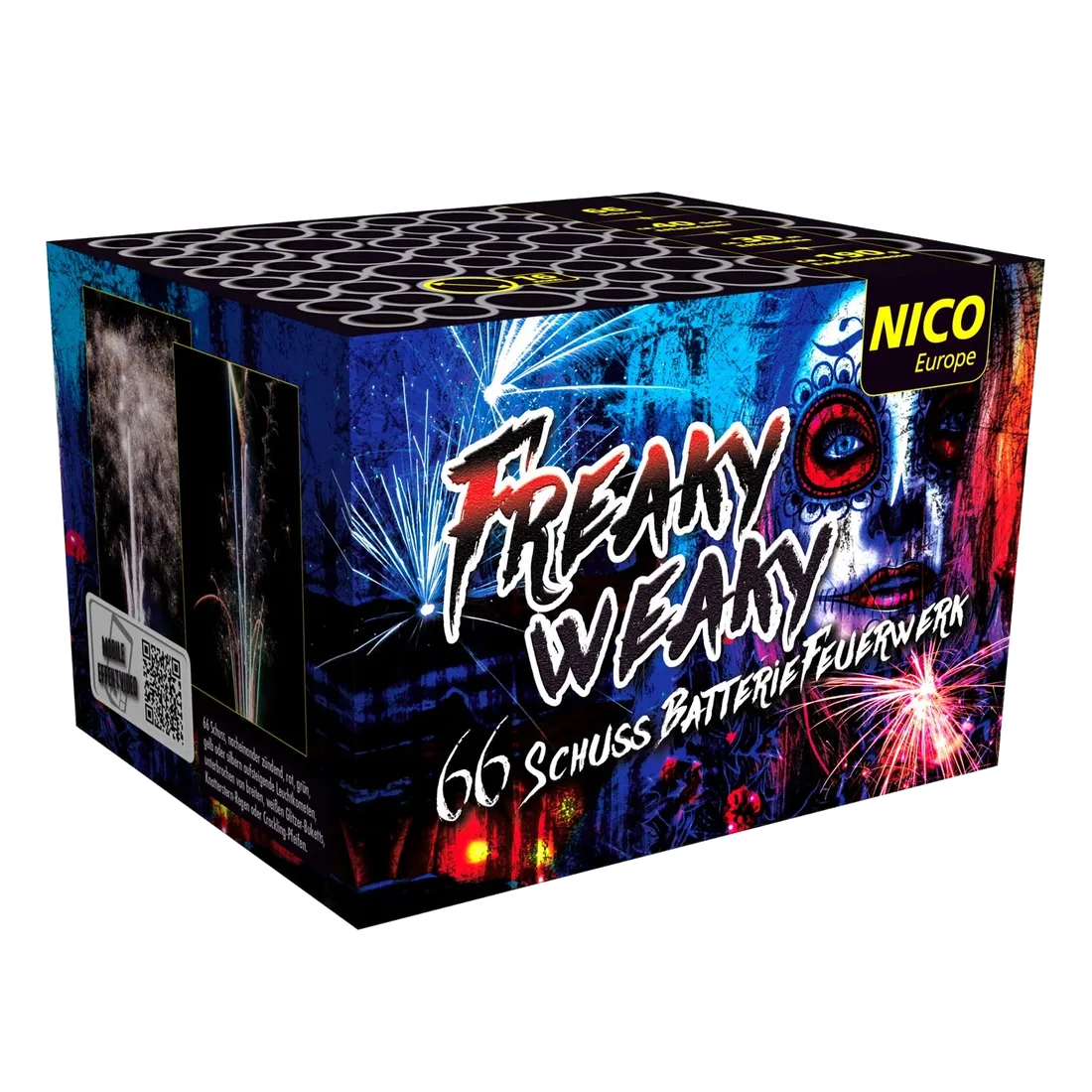 Freaky Weaky, 66 Schuss — Batterien — von NICO — Silvester-Feuerwerk kaufen bei stopine