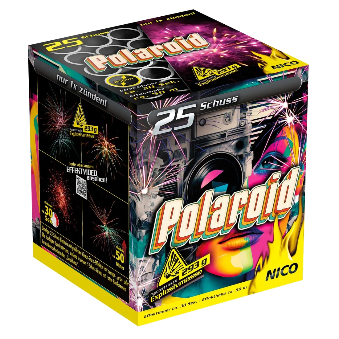 Polaroid, 25 Schuss — Batterien — von NICO — Silvester-Feuerwerk kaufen bei stopine