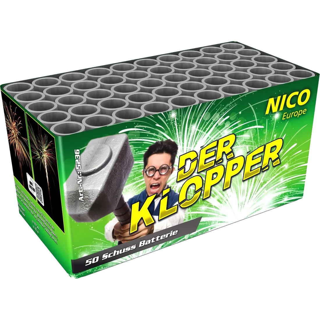 Der Klopper, 50 Schuss — Batterien — von NICO — Silvester-Feuerwerk kaufen bei stopine
