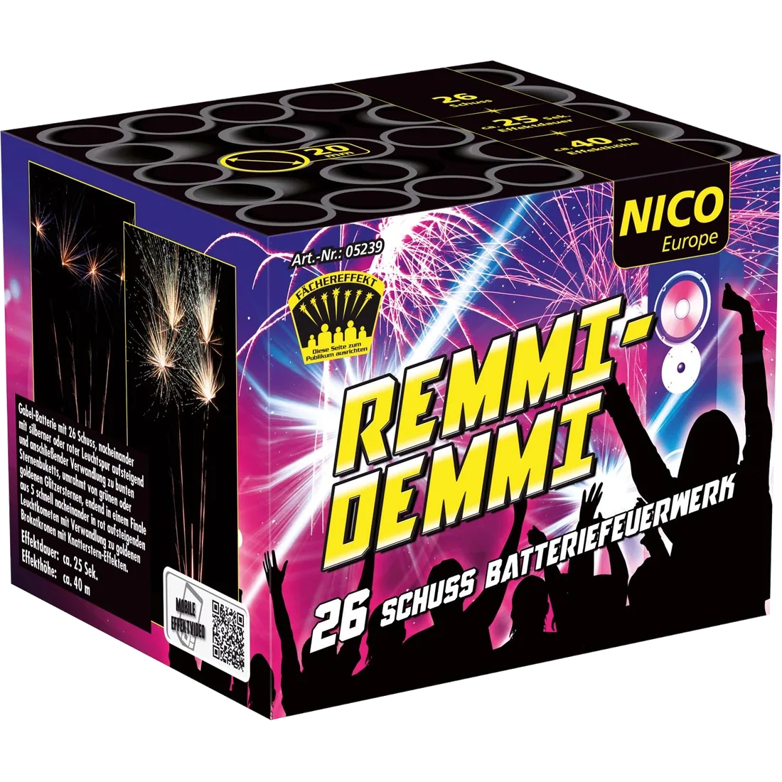 Remmidemmi, 26 Schuss — Batterien — von NICO — Silvester-Feuerwerk kaufen bei stopine