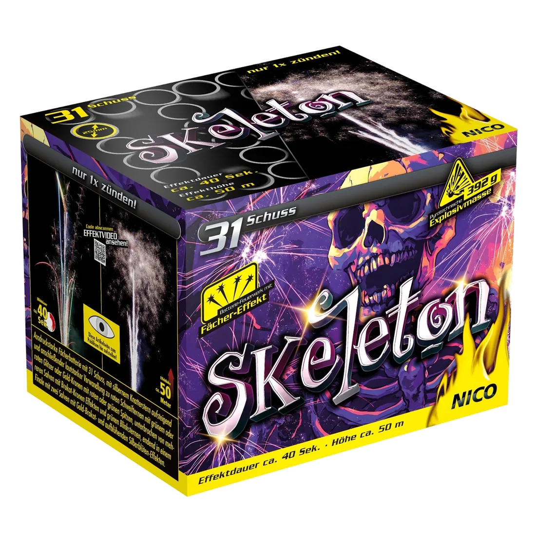 Skeleton, 31 Schuss — Batterien — von NICO — Silvester-Feuerwerk kaufen bei stopine