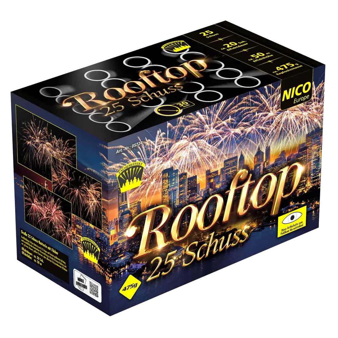 Rooftop, 25 Schuss — Batterien — von NICO — Silvester-Feuerwerk kaufen bei stopine