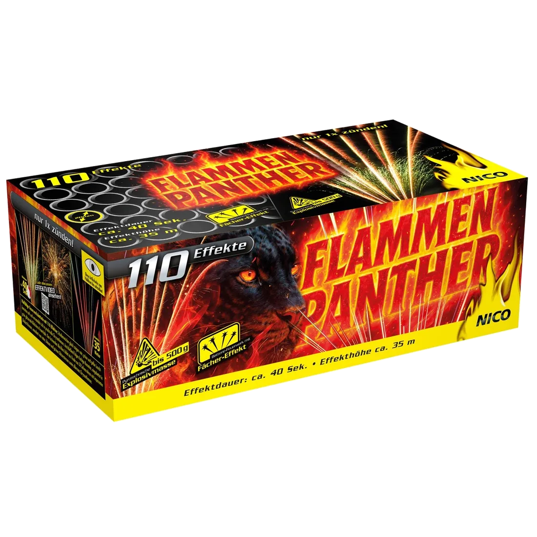 Flammen Panther, 110 Effekte — Batterien — von NICO — Silvester-Feuerwerk kaufen bei stopine