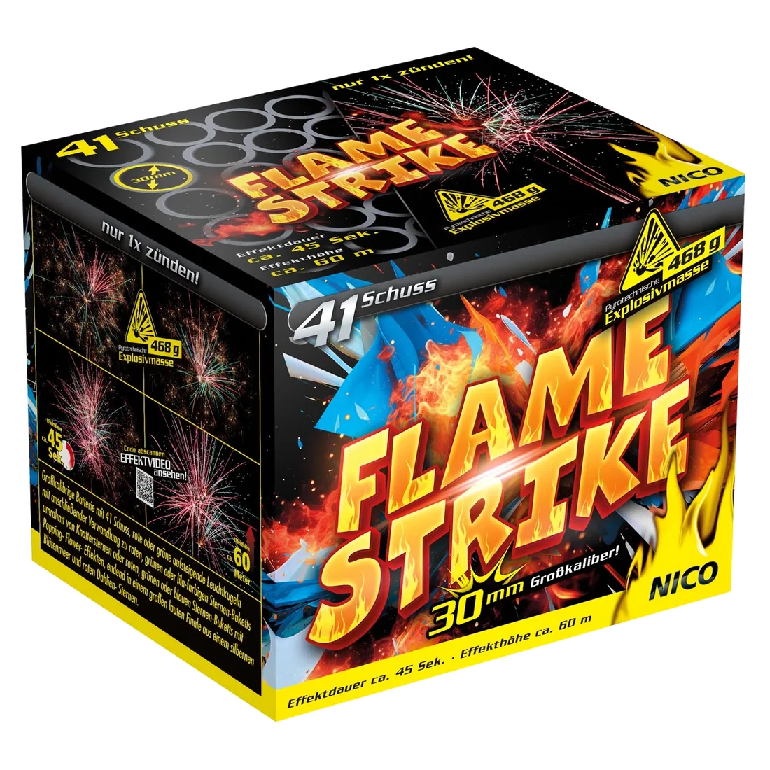 Flame Strike, 41 Schuss — Batterien — von NICO — Silvester-Feuerwerk kaufen bei stopine