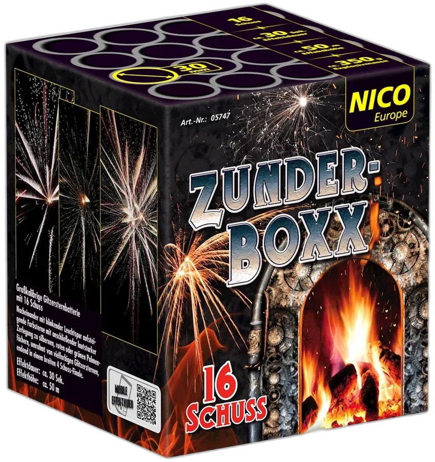 Zunderboxx, 16 Schuss — Batterien — von NICO — Silvester-Feuerwerk kaufen bei stopine