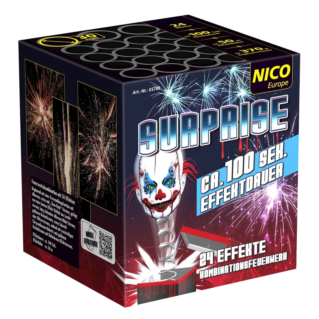 Surprise, 24 Schuss — Batterien — von NICO — Silvester-Feuerwerk kaufen bei stopine