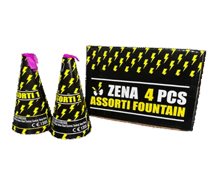 Zena Fontänen-Sortiment, 4 Stück — Fontänen & Vulkane — von Zena — Silvester-Feuerwerk kaufen bei stopine