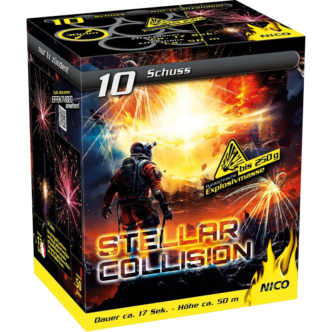 Stellar Collision, 10 Schuss — Batterien — von NICO — Silvester-Feuerwerk kaufen bei stopine