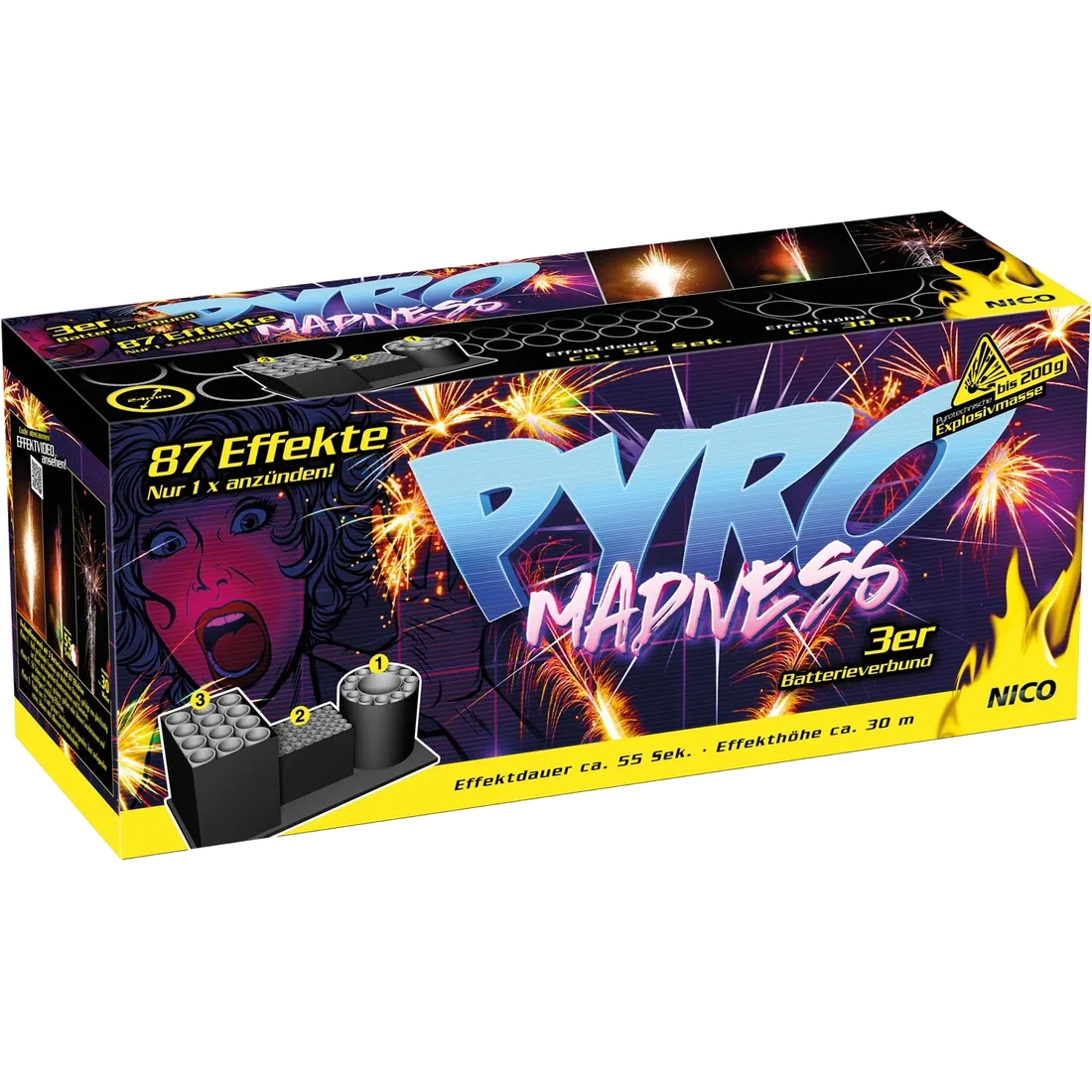 Pyro Madness, 87 Effekte — Batterien — von NICO — Silvester-Feuerwerk kaufen bei stopine
