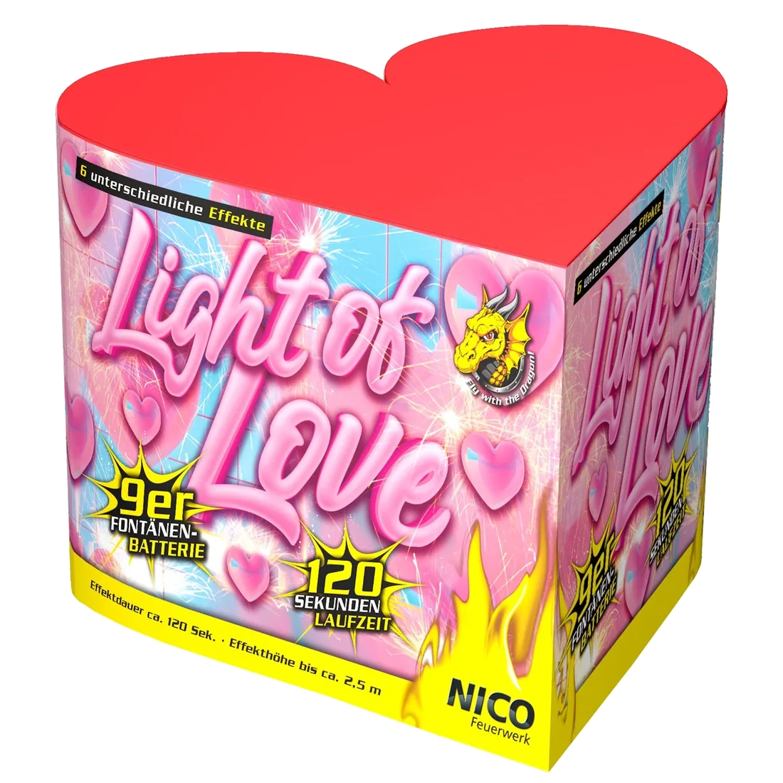 Light of Love, 9er-Fontänenbatterie — Fontänen & Vulkane — von Sonstige — Silvester-Feuerwerk kaufen bei stopine