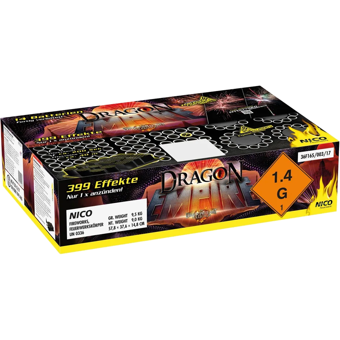 Dragon Empire, 399 Schuss — Batterien — von NICO — Silvester-Feuerwerk kaufen bei stopine