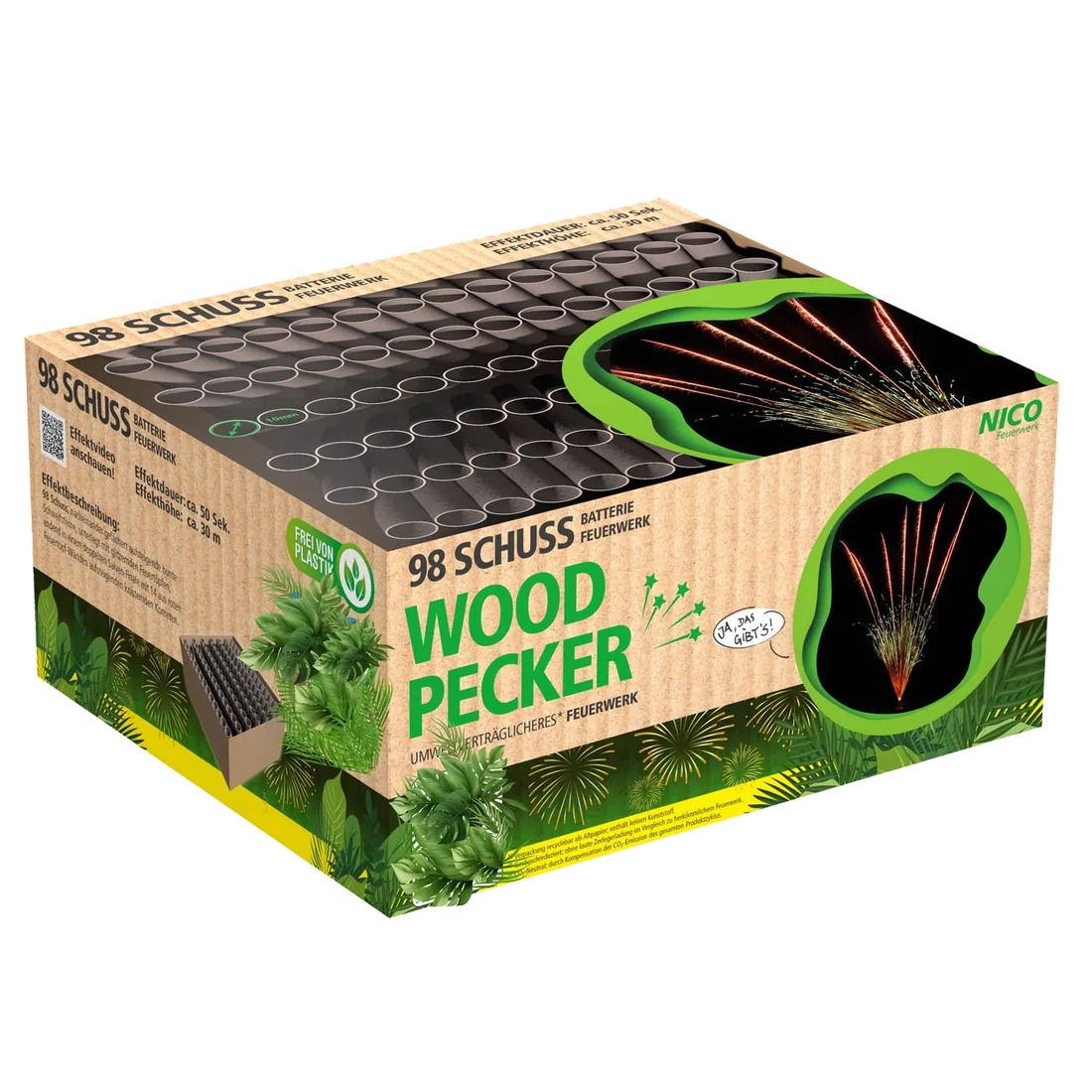 Woodpecker, 98 Schuss — Batterien — von NICO — Silvester-Feuerwerk kaufen bei stopine