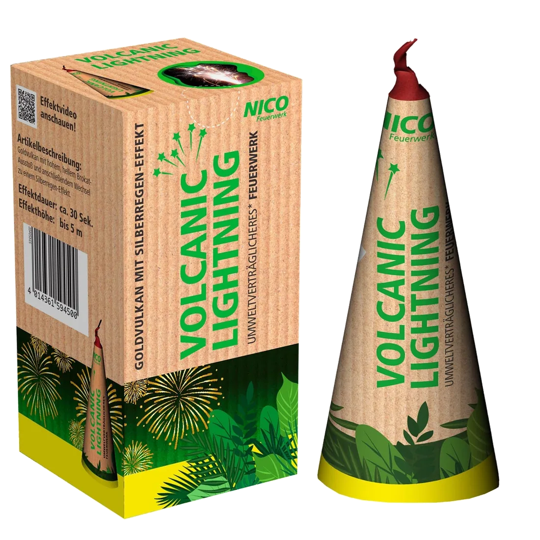 Volcanic Lightning, Goldvulkan — Batterien — von NICO — Silvester-Feuerwerk kaufen bei stopine