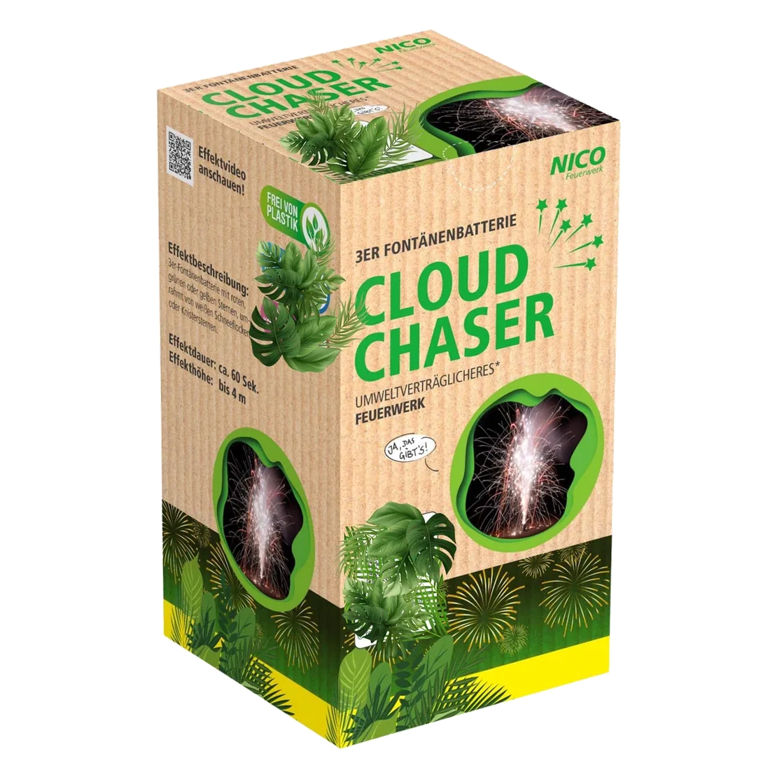 Cloud Chaser, 3er-Fontänenbatterie — Batterien — von NICO — Silvester-Feuerwerk kaufen bei stopine