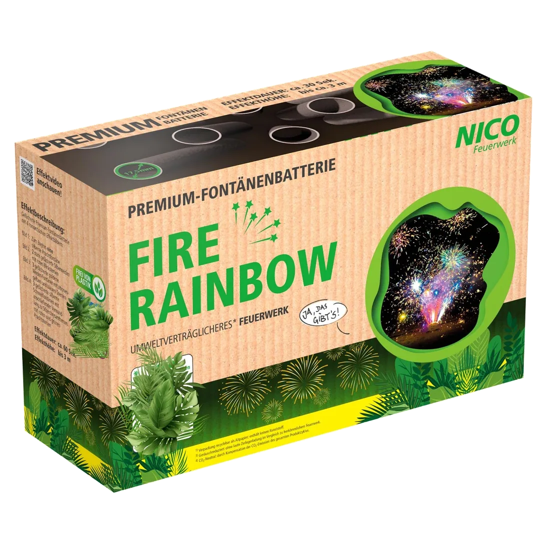 Fire Rainbow, 8er-Fontänenbatterie — Batterien — von NICO — Silvester-Feuerwerk kaufen bei stopine