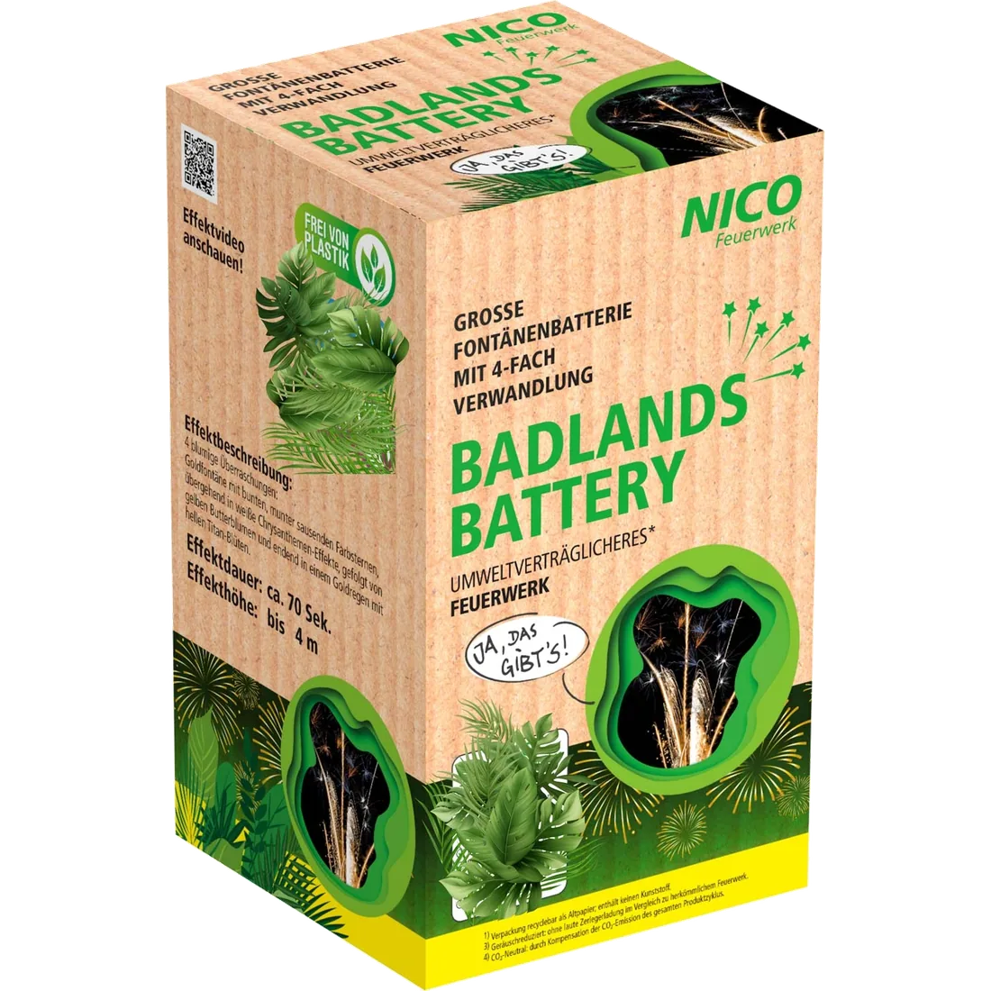 Badlands Battery, 4er-Fontänenbatterie — Batterien — von NICO — Silvester-Feuerwerk kaufen bei stopine
