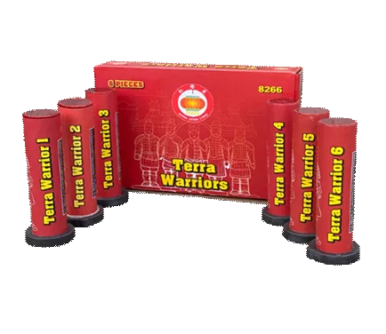 Terra Warriors, 6 Stück — Batterien — von Zena — Silvester-Feuerwerk kaufen bei stopine