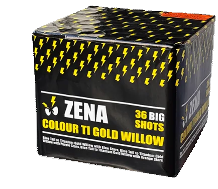 Zena Colour Ti Gold Willow 36 Schuss — Batterien — von Zena — Silvester-Feuerwerk kaufen bei stopine