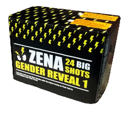 Zena Gender Reveal 1 24 Schuss — Batterien — von Zena — Silvester-Feuerwerk kaufen bei stopine