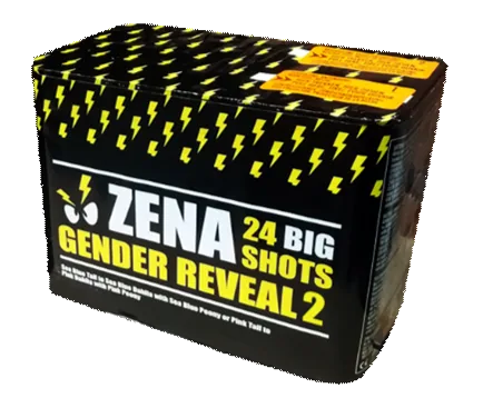 Zena Gender Reveal 2 24 Schuss — Batterien — von Zena — Silvester-Feuerwerk kaufen bei stopine