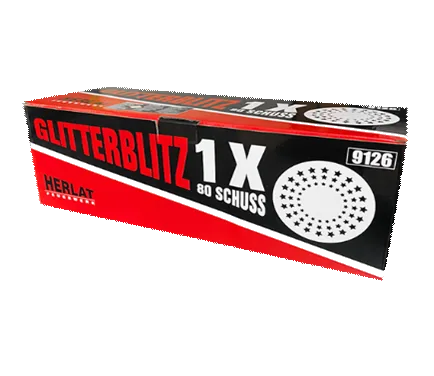 Glitterblitz 80 Schuss — Verbundfeuerwerk — von Zena — Silvester-Feuerwerk kaufen bei stopine