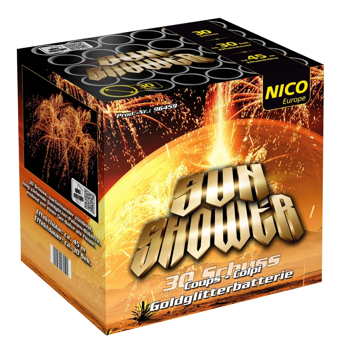 Sun Shower, 30 Schuss. — Batterien — von NICO — Silvester-Feuerwerk kaufen bei stopine