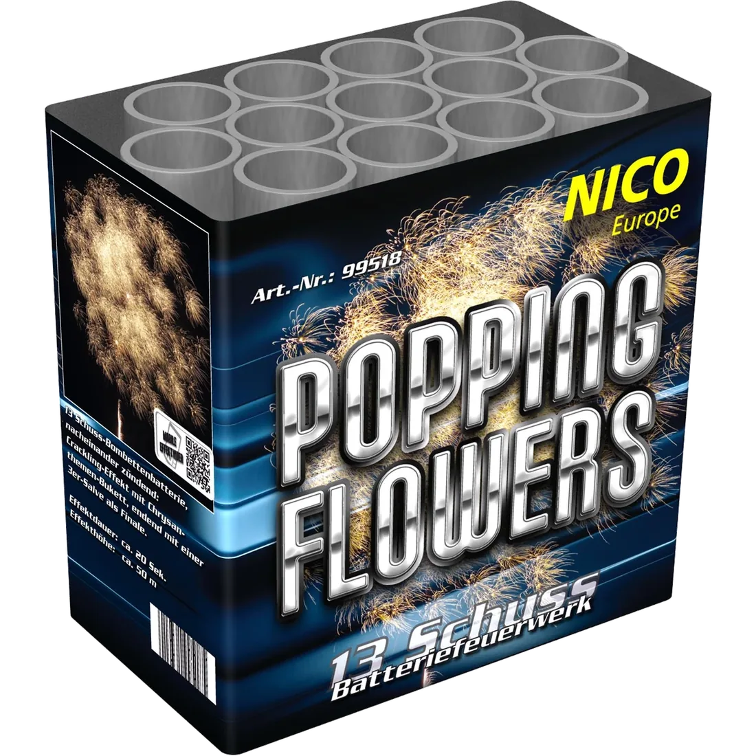 Popping Flowers, 13 Schuss — Batterien — von NICO — Silvester-Feuerwerk kaufen bei stopine