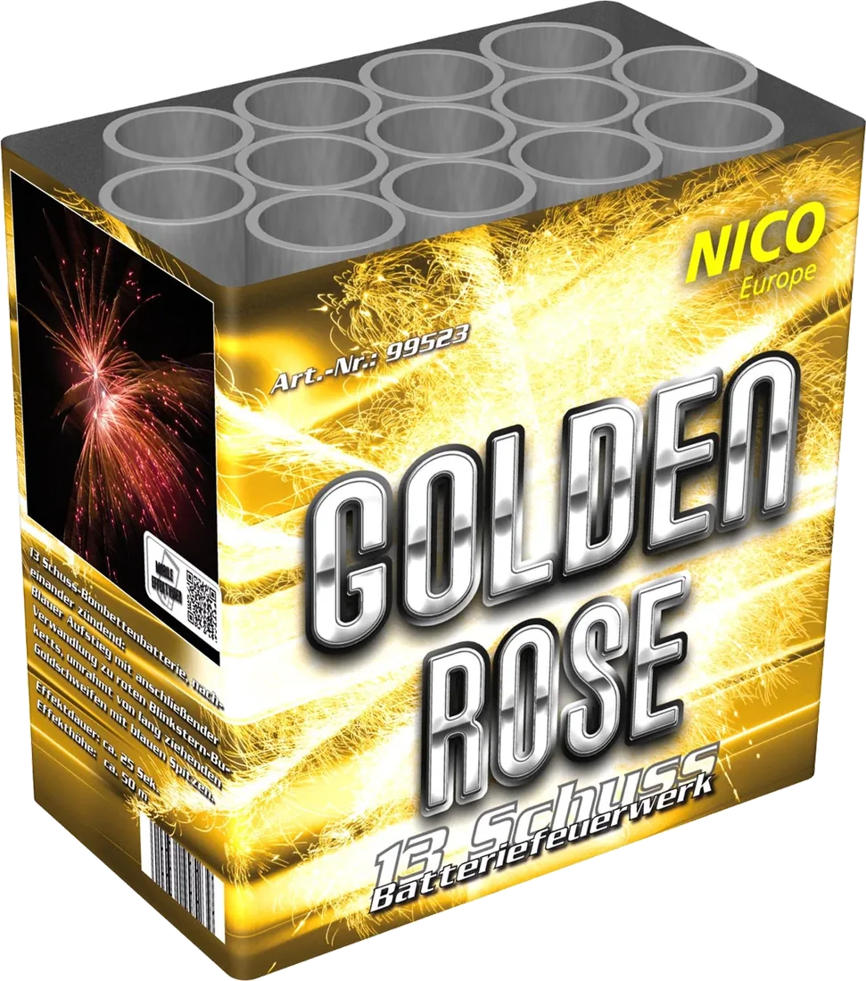 Golden Rose, 13 Schuss — Batterien — von NICO — Silvester-Feuerwerk kaufen bei stopine