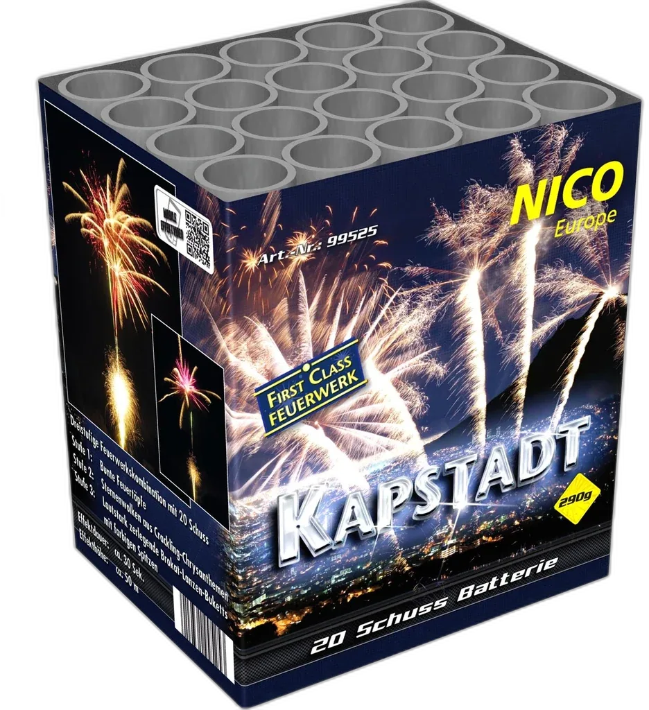 Kapstadt, 20 Schuss — Batterien — von NICO — Silvester-Feuerwerk kaufen bei stopine