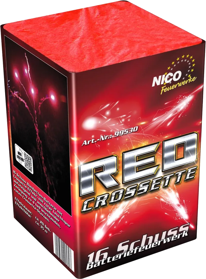 Red Crossette, 16 Schuss — Batterien — von NICO — Silvester-Feuerwerk kaufen bei stopine