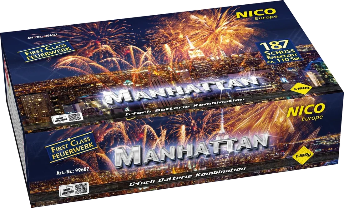 Manhattan, 187 Schuss — Batterien — von NICO — Silvester-Feuerwerk kaufen bei stopine