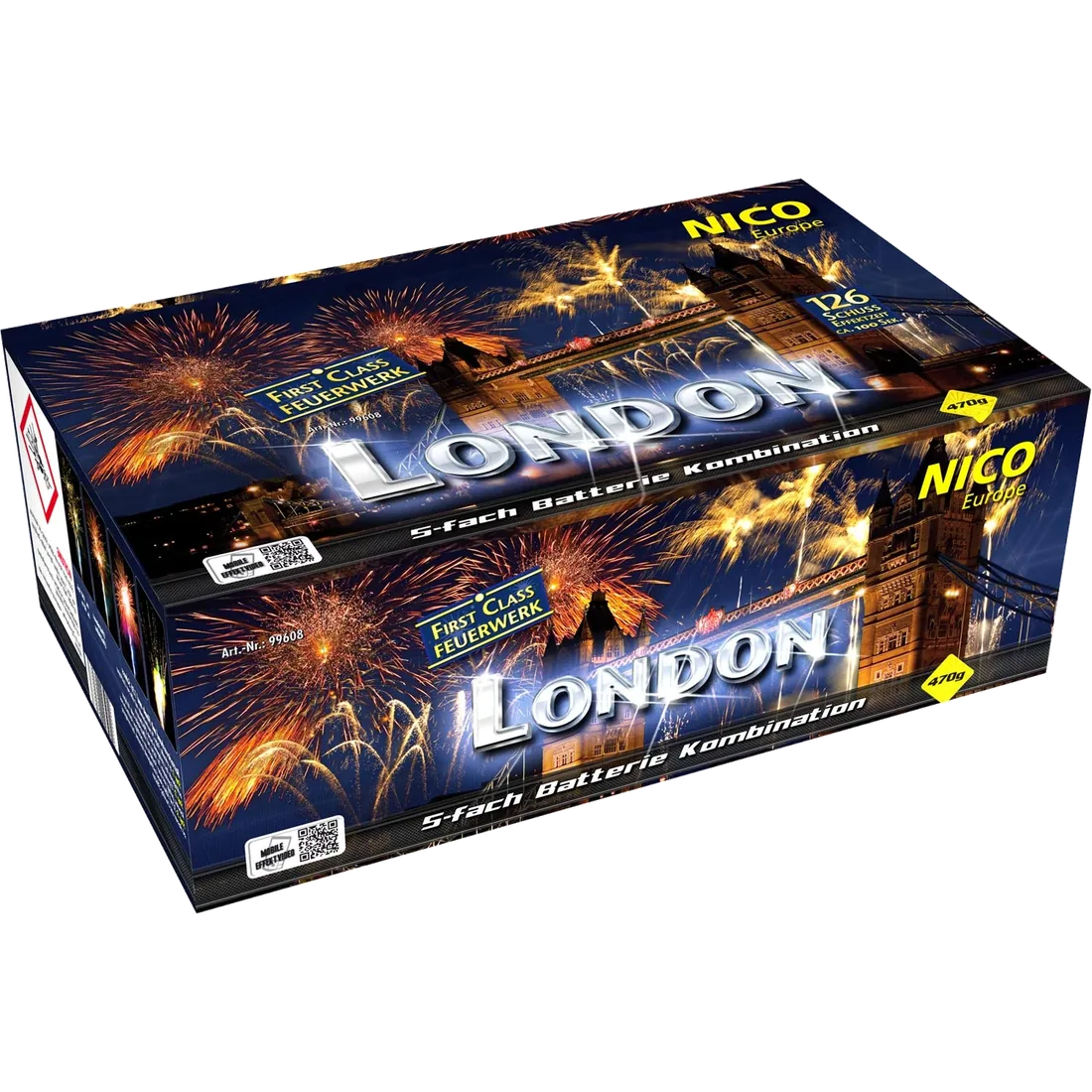 London, 126 Schuss — Batterien — von NICO — Silvester-Feuerwerk kaufen bei stopine