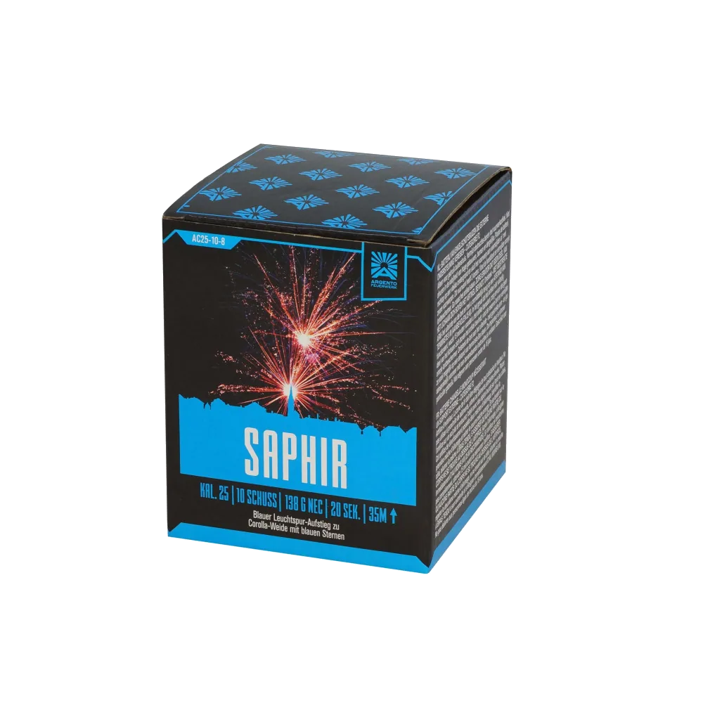 Saphir — Batterien — von Funke — Silvester-Feuerwerk kaufen bei stopine