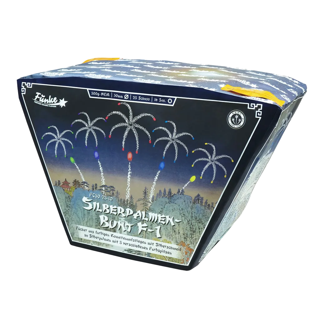 Silberpalmen-Bunt F-1 — Batterien — von Funke — Silvester-Feuerwerk kaufen bei stopine