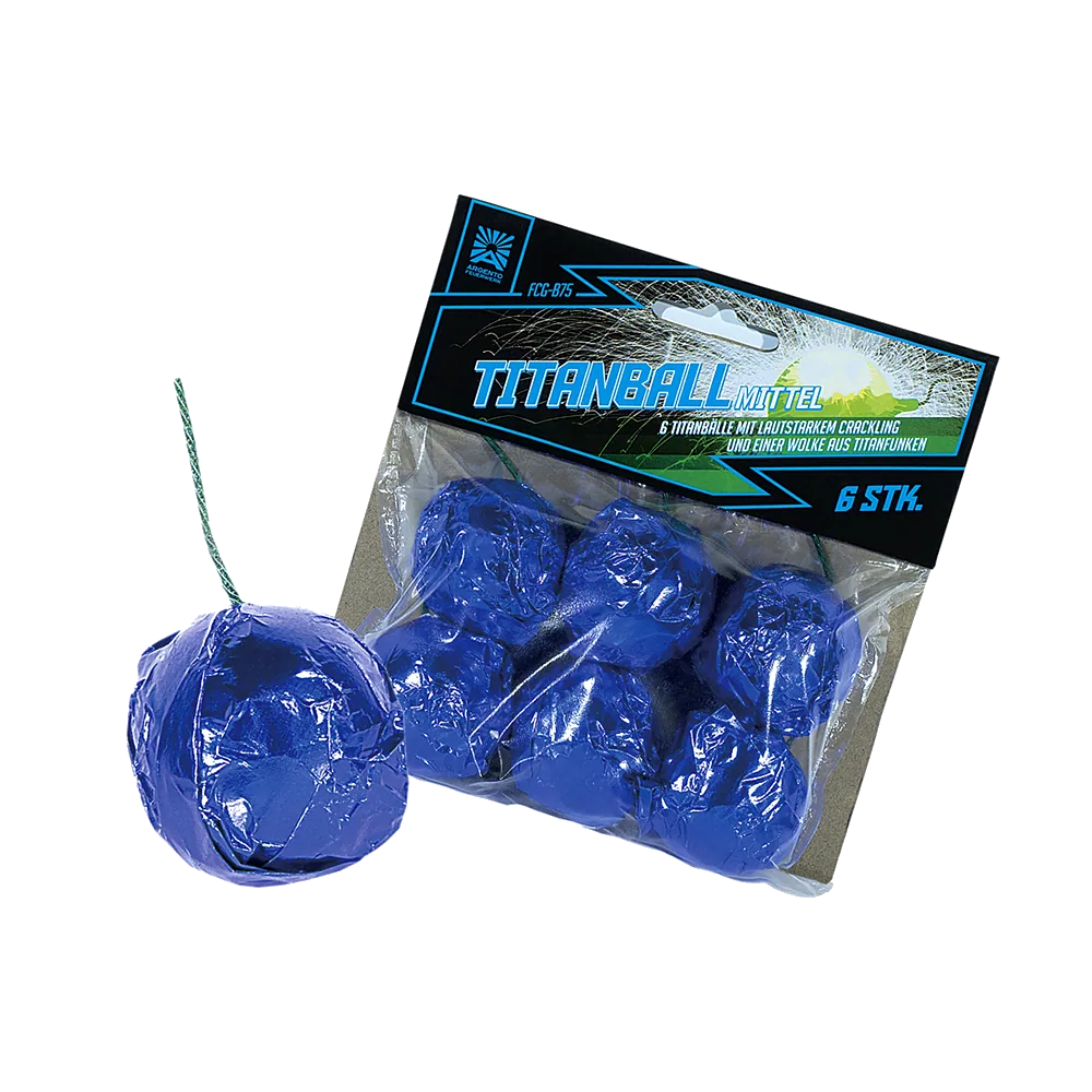 Titanball Mittel (6er-Packung) — Fontänen & Vulkane — von Funke — Silvester-Feuerwerk kaufen bei stopine
