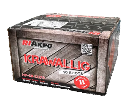Krawallig B 50 Schuss — Verbundfeuerwerk — von Riakeo — Silvester-Feuerwerk kaufen bei stopine